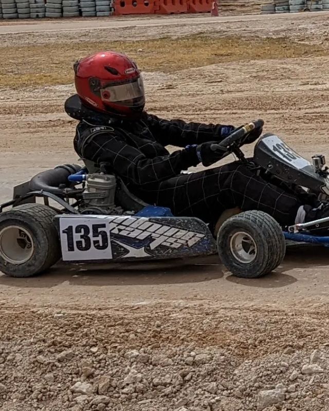 Shaun Norman racing a go-kart